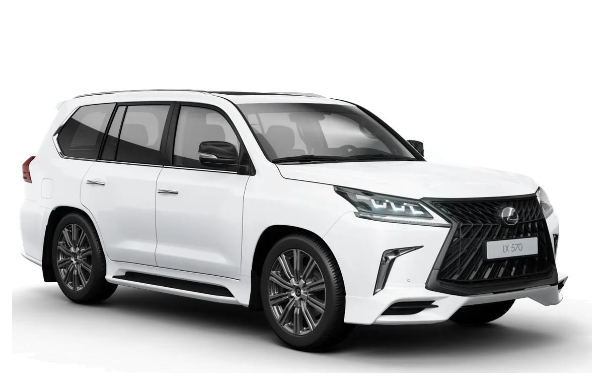Pearl White Lexus LX 570